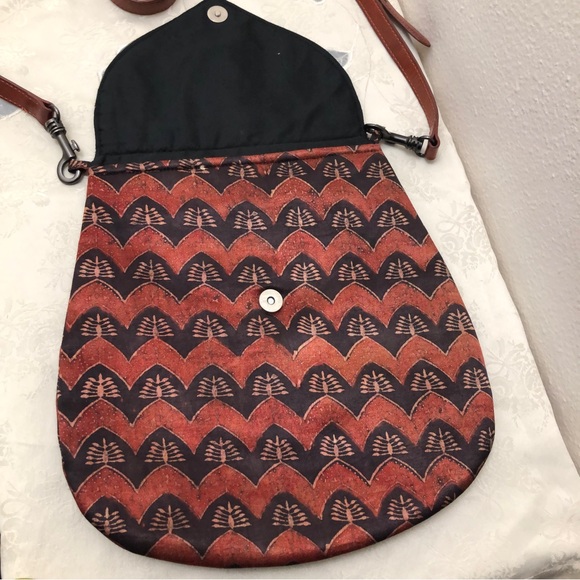 Chinese Crossbody Bag Brown/Orange - Picture 6 of 7
